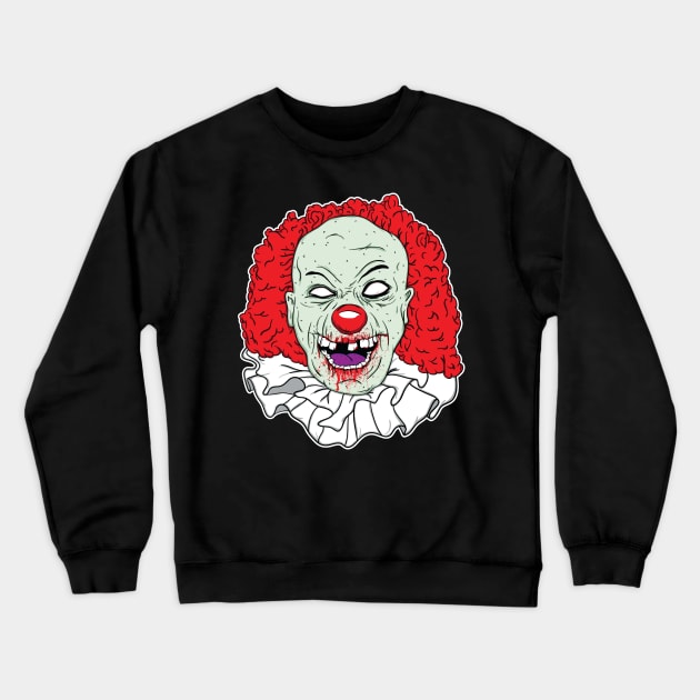 Zombie Clown Crewneck Sweatshirt by TerrorTalkShop